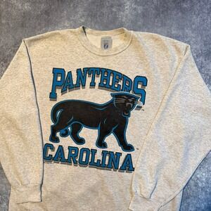 Vintage Carolina Panthers Logo 7 Sweatshirt Gray Mens XL NFL 1993 Football Crew